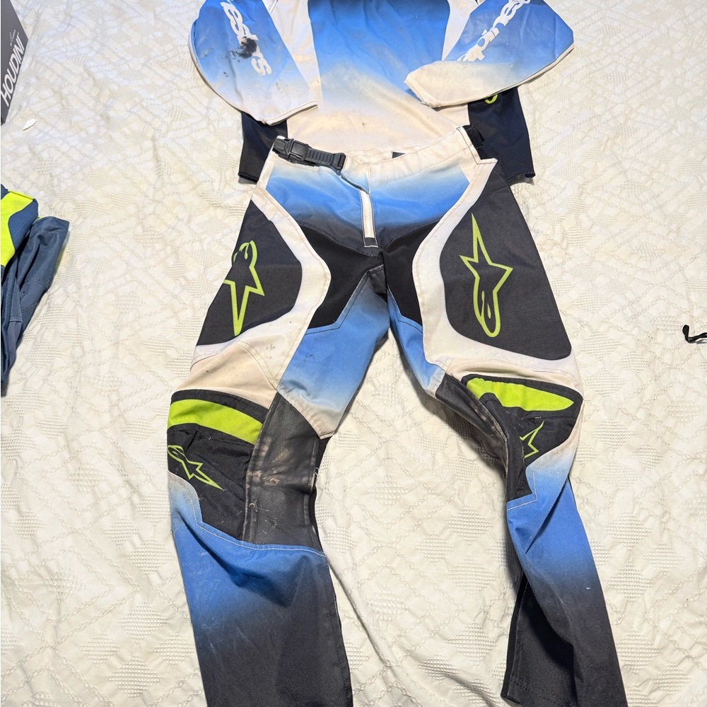 Alpinestars Blue and White Kids Jersey set